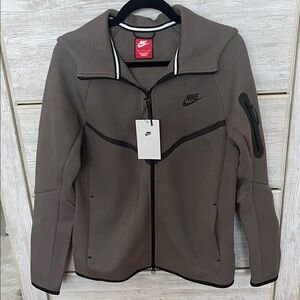 Nike Taupe Tech Fleece Hoodie Full-Zip Jacket